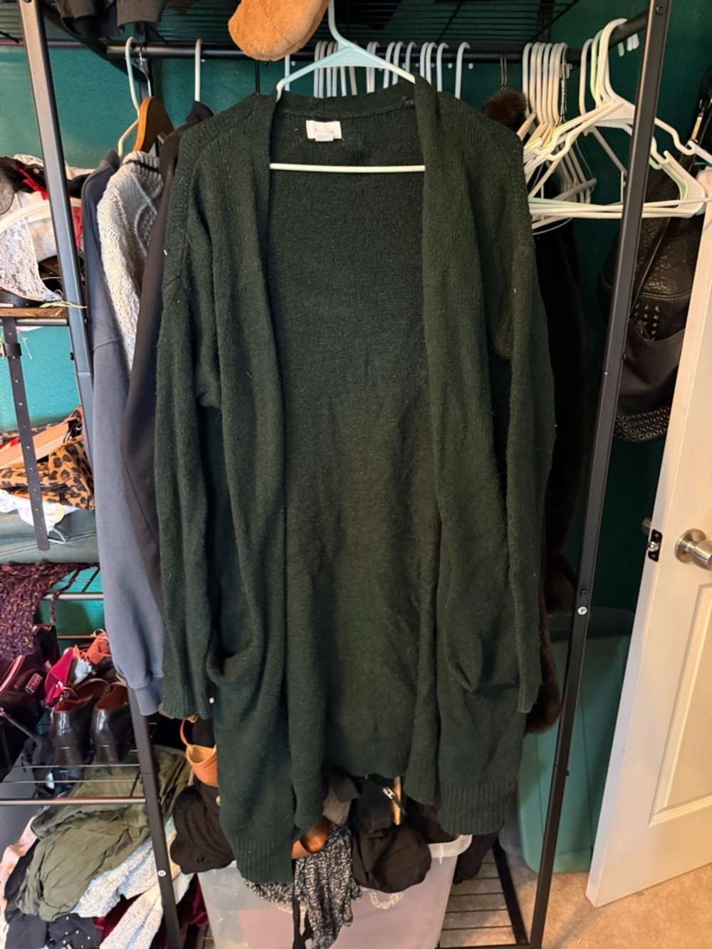Old Navy Dark Green Knit Cardigan